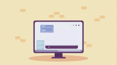 masaüstü bilgisayar aygıtı animasyonu 4k video animasyonu