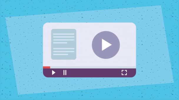 Πρότυπο Ιστοσελίδα Animation Media Player Βίντεο Κινούμενα — Αρχείο Βίντεο