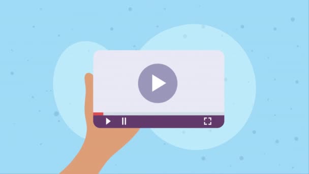 Πρότυπο Ιστοσελίδα Animation Media Player Βίντεο Κινούμενα — Αρχείο Βίντεο