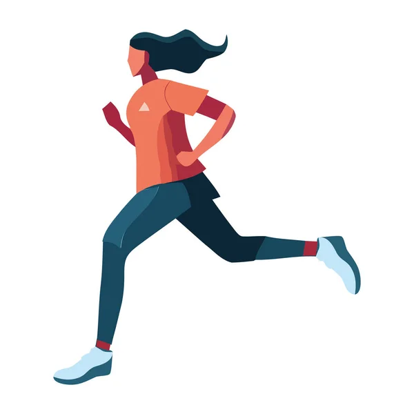 Atleta Muscular Corriendo Con Icono Velocidad Éxito Aislado — Vector de stock