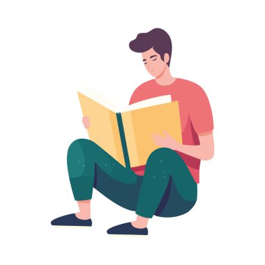 çocuk izole kitap simgesi ile çalışıyor