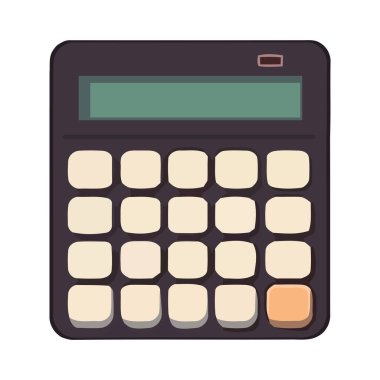 Beyaz arkaplan simgesi üzerindeki hesap makinesi finansmanı izole edildi