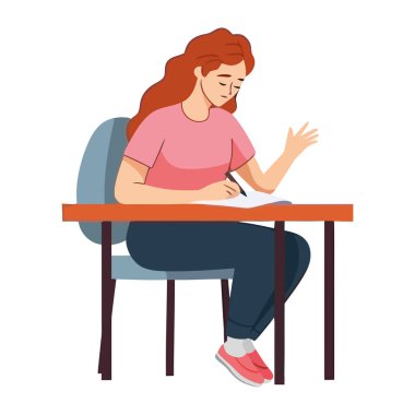 Masada oturan bir kişi izole edilmiş simge yazıyor