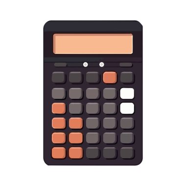 Modern hesap makinesi simgesi finans ve ekonomi simgesini sembolize eder