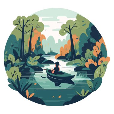 Doğanın simgesinde denizcilik gemisinde insan avı