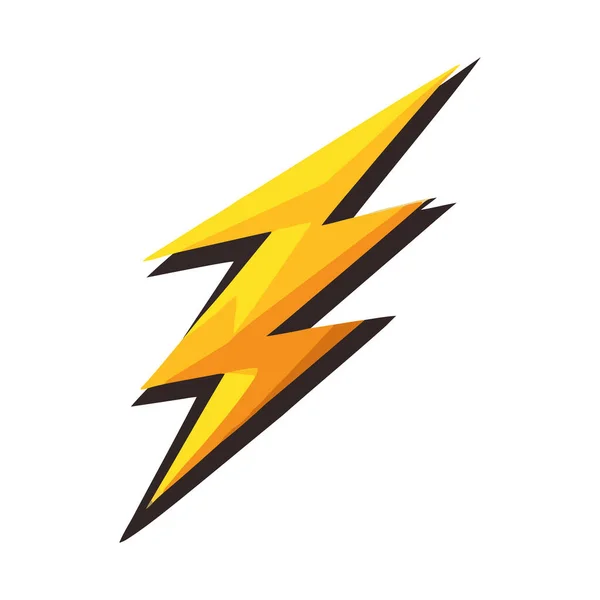 Символ Электричества Вызывает Опасность Иконке Погоды Грозы — стоковый вектор