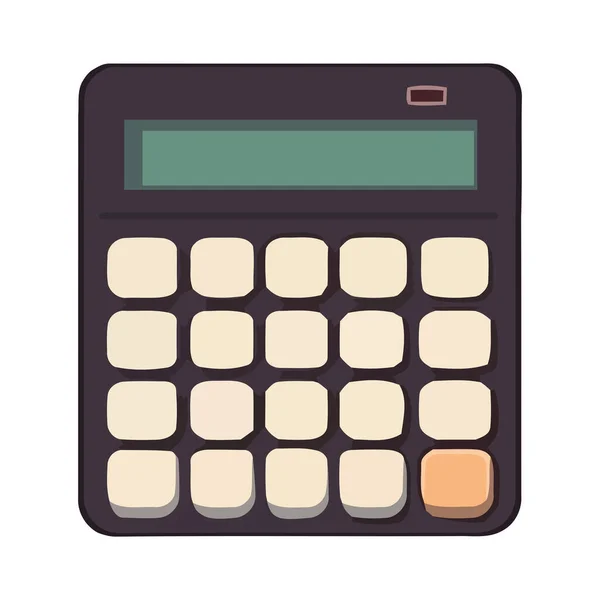 Calculator Finance White Background Icon Isolated — Stock Vector