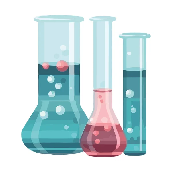 Ανάλυση Υγρού Απομονωμένο Εικονίδιο Φιάλης Εργαστηρίου Χημείας — Διανυσματικό Αρχείο