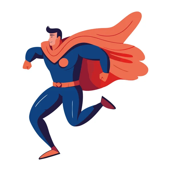 Векторна Ілюстрація Дія Супергероя Ізольована — стоковий вектор