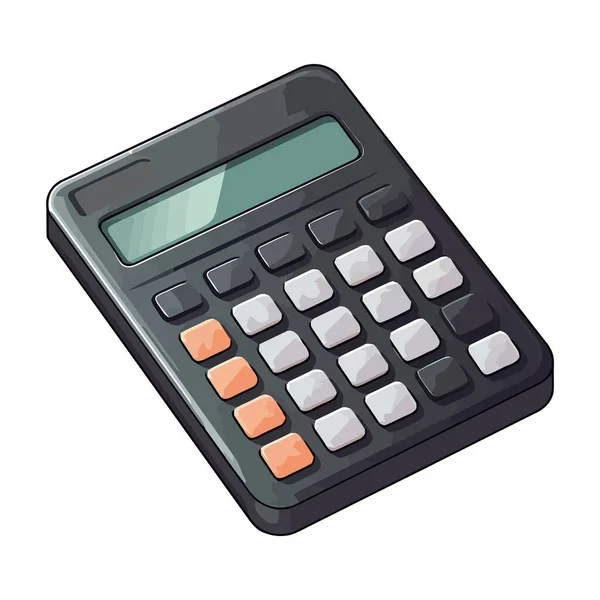 Financiación Con Icono Equipo Calculadora Aislado — Vector de stock
