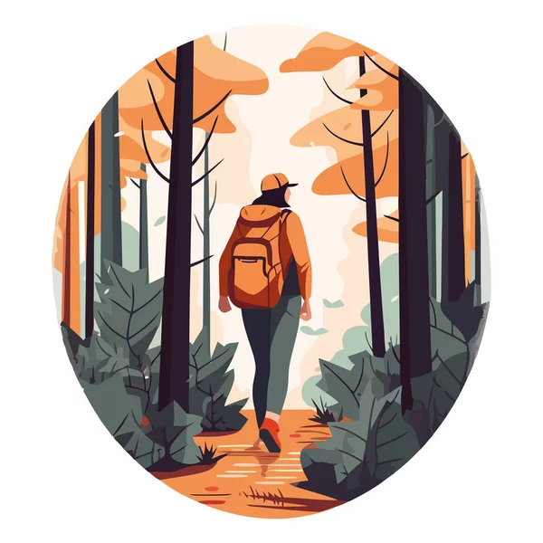 Hiking clipart illustration depicting a hiker with a backpack, enjoying the  scenic view of a waterfall in a lush forest. AI Generated 26674671 PNG