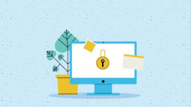 asma kilit animasyonu 4k video canlandırmalı masaüstü bilgisayarı