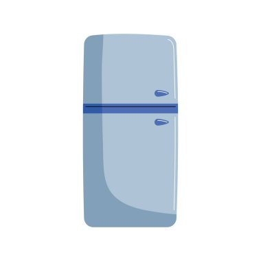 Soğuk tasarım çelik buzdolabı. Donmuş taze taze beyazı.