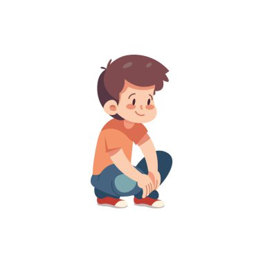 Beyazlar üzerinde oynayan gülümseyen çocuklar