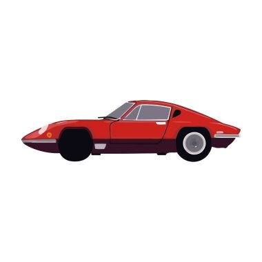 Modern otobanda beyaz üzerinden giden parlak spor araba.