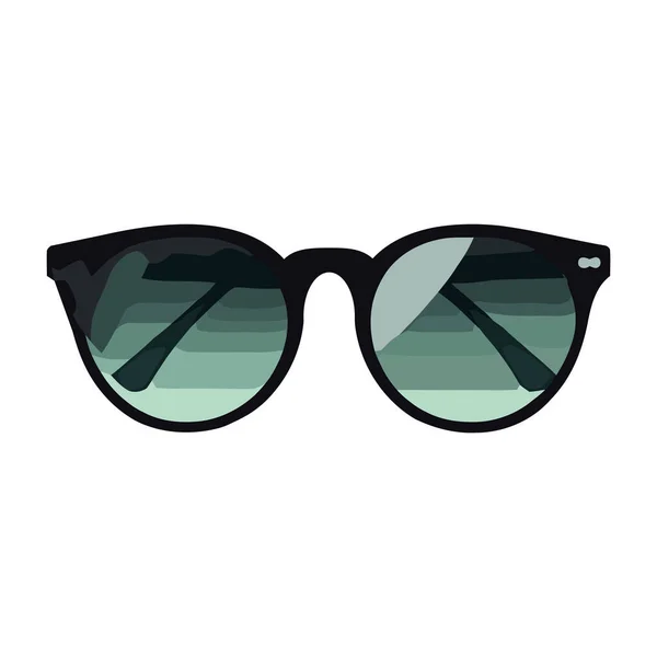 Elegante Óculos Refletindo Moda Moderna Sobre Branco — Vetor de Stock