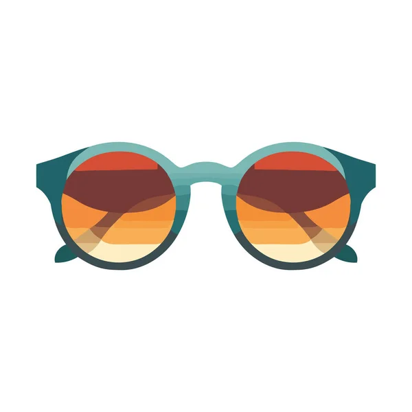 Letní Móda Odstíny Brýle Pro Zrak Nad Bílou — Stockový vektor