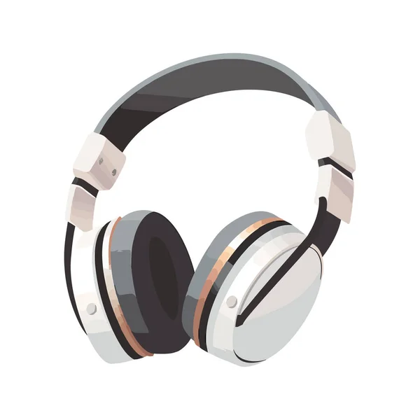 Modern Headphones Design White White — Stock Vector