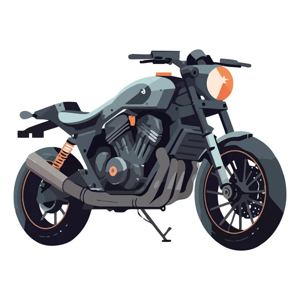 Monter Une Moto Sur Blanc — Image vectorielle