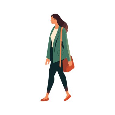 Moda bölgesinde alışveriş çantası taşıyan gülen bir kadın.