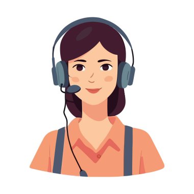 Genç iş kadını beyazlar yerine baş servisi dinliyor.