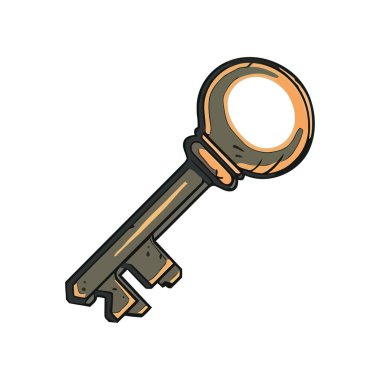 Metal kapıyı beyazın üzerine açmak için siyah anahtar tasarımı