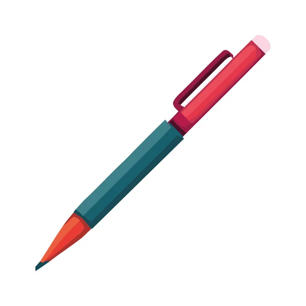 Ballpoint Pen Design White — Stock Vector