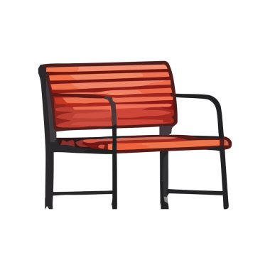 Rahat ahşap sandalye, beyaz izole edilmiş.