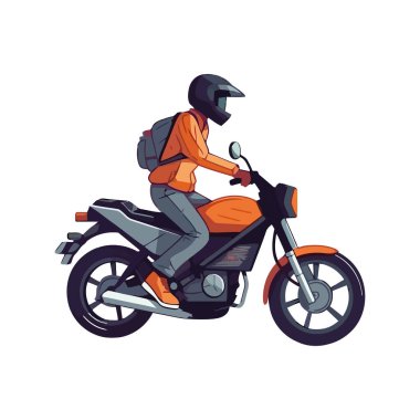 Ekstrem spor müsabakalarında motosiklet süren erkekler izole edilmiş