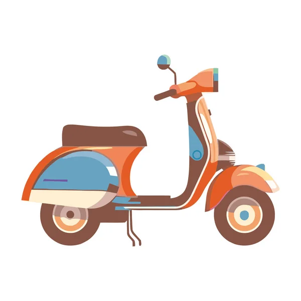 骑摩托车 一个被隔离的老式自由象征 — 图库矢量图片