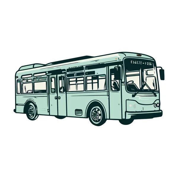 Tour Bus Sur Route Symbole Tourisme Isolé — Image vectorielle