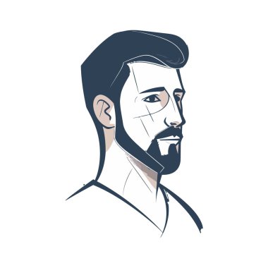 İzole edilmiş bir iş adamının vektör çizimi