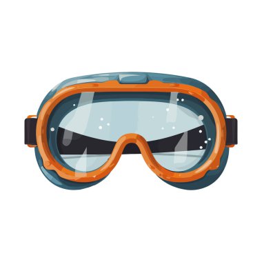 Yaz macerası scuba dalışı koruyucu gözlüklerle izole edilmiş