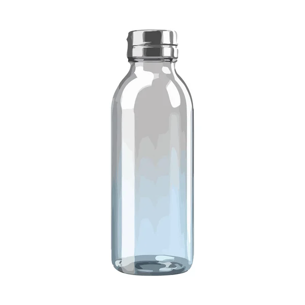 Bottiglia Plastica Trasparente Con Medicinale All Interno Sopra Bianco — Vettoriale Stock