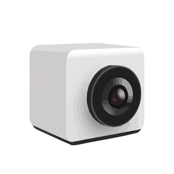 Modern Camera Design White — Stock Vector