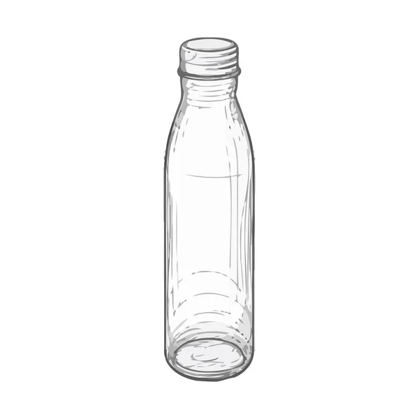Przezroczysta Plastikowa Butelka Białym — Wektor stockowy
