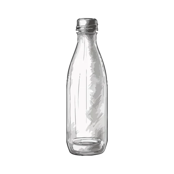 Прозрачная Пластиковая Бутылка Содержит Освежающую Очищенную Питьевую Воду Изолированы — стоковый вектор