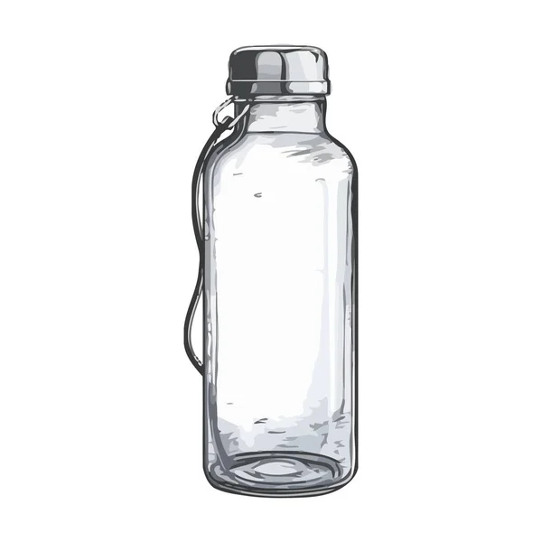 Transparent Plastflaska Håller Renat Dricksvatten Isolerat — Stock vektor