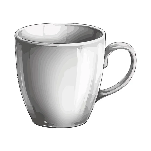 コーヒーマグカップベクトル上ホワイト — ストックベクタ
