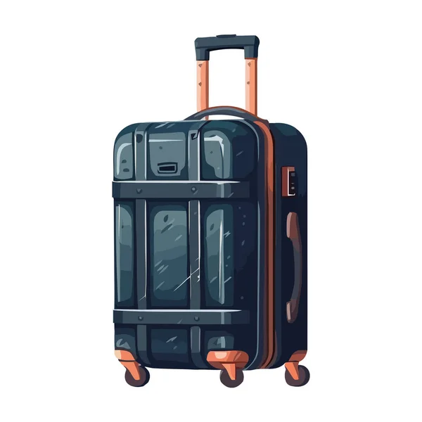 Travel Adventure Luggage Suitcase Handle Isolated — Stock Vector