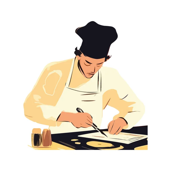 Diseño Chef Sobre Blanco — Archivo Imágenes Vectoriales