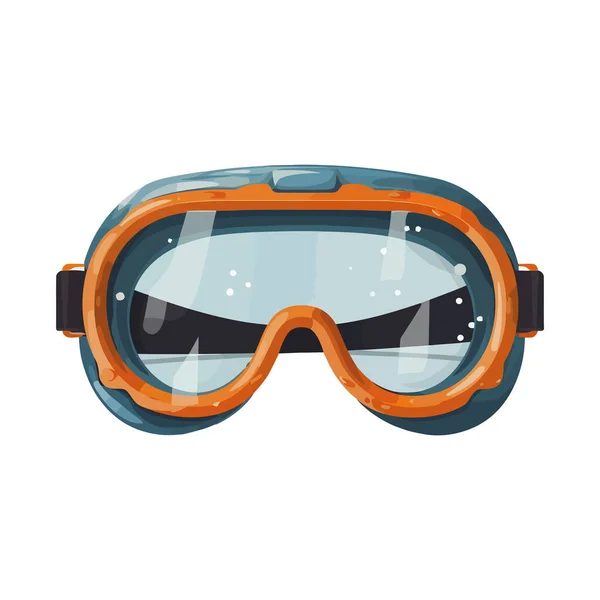 Sommar Äventyr Dykning Med Skyddande Glasögon Isolerade — Stock vektor
