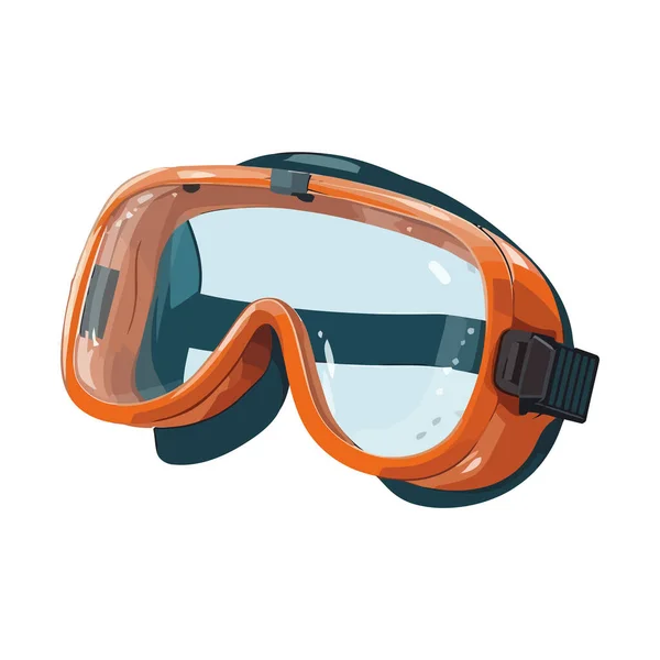 Skyddande Glasögon För Undervattensäventyr Och Rolig Isolerad — Stock vektor