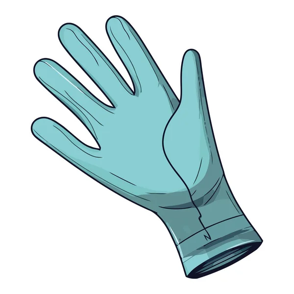 Handschoenen Hand Illustratie Wit — Stockvector