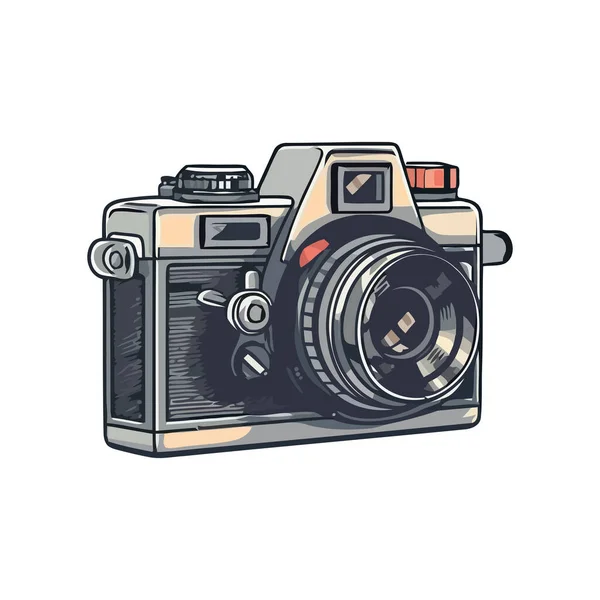 白色上方的古董Slr相机 — 图库矢量图片