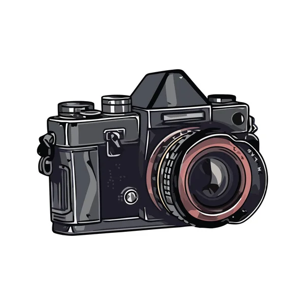 Antická Kamera Vektor Design Nad Bílou — Stockový vektor