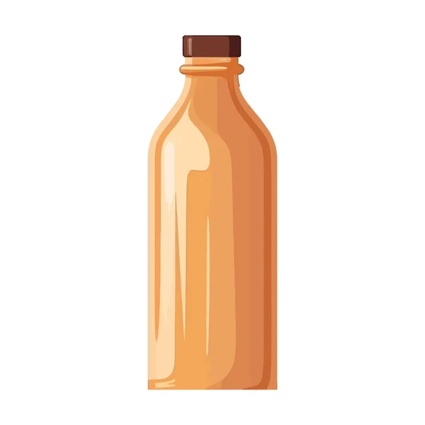 Recipiente Bebida Orgânica Sobre Branco —  Vetores de Stock