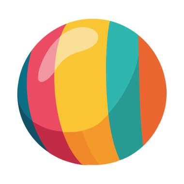 plaj topu vektörü beyaz üzerine