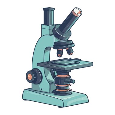 Beyaz üzerinde mavi mikroskop tasarımı