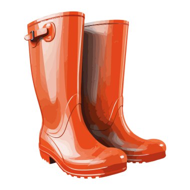 Lastik çizmeler beyaz üzerine dizayn edildi